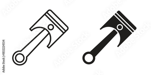 Car Piston icon symbol. Classic flat and linr style