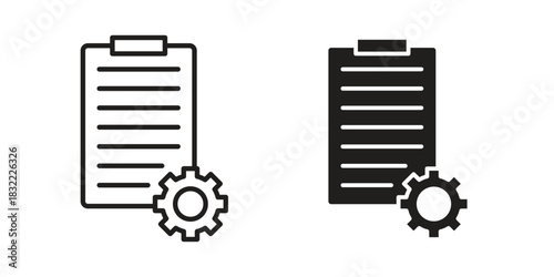 Compile icon symbol. Classic flat and linr style