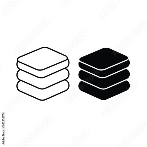 Stack of layers icon symbolizing data organization and digital file management