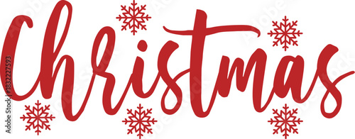 Christmas typography clip art design on plain white transparent isolated background for card, shirt, hoodie, sweatshirt, apparel, card, tag, mug, icon, poster or badge