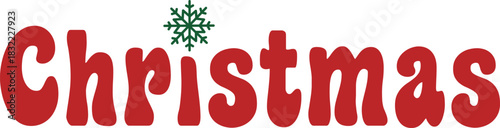 Christmas typography clip art design on plain white transparent isolated background for card, shirt, hoodie, sweatshirt, apparel, card, tag, mug, icon, poster or badge