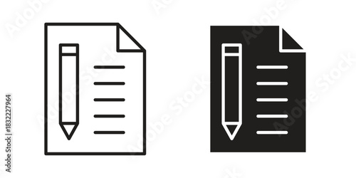 Declarations icon symbol. Classic flat and linr style