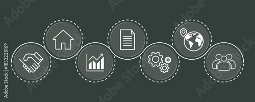 Business Process Timeline – Workflow Progress Steps Vector Illustration