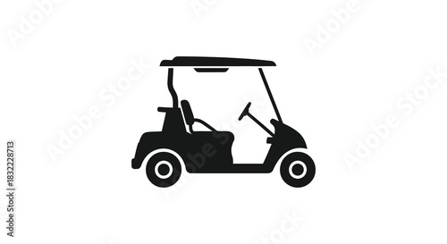 A detailed depiction of a golf cart s form and function presented as a silhouette