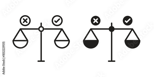 Ethics icon symbol. Classic flat and linr style