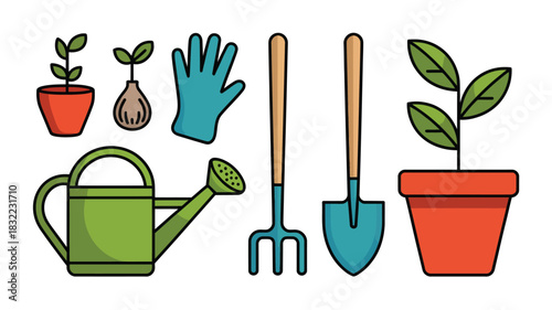 Colorful Gardening Tools Pack