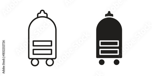 Hotel service icon symbol. Classic flat and linr style