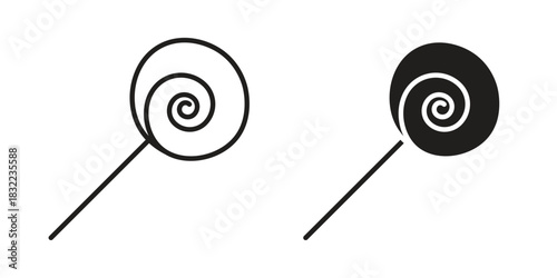 Lollypop icon symbol. Classic flat and linr style