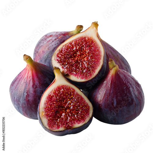 Fresh Ripe Figs Ready for Consumption and Culinary Use, Showcasing Their Vibr...