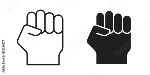 Empowerment icon symbol. Classic flat and linr style