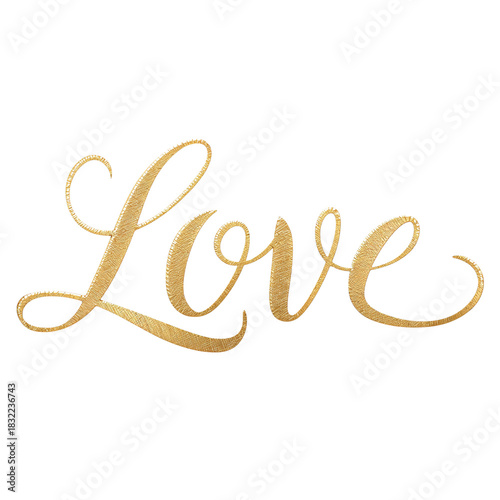 Elegant Gold Love Lettering for Decoration or Celebration Decor