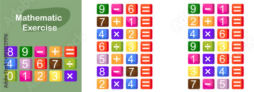 Mathematic Exercise With Cubes For children