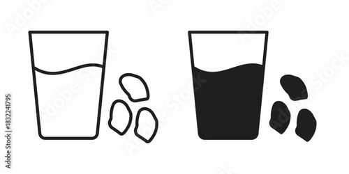 Ramadan iftar icon symbol. Classic flat and linr style