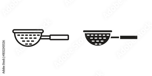 sieve icon symbol. Classic flat and linr style