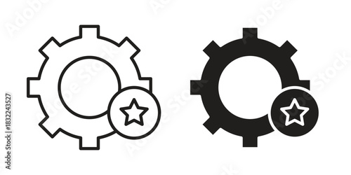 Skills icon symbol. Classic flat and linr style