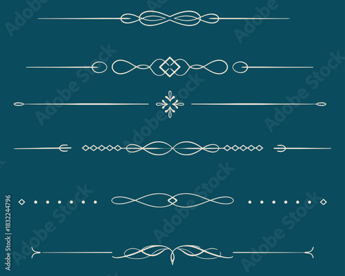 Elegant Decorative Flourishes and Ornate Dividers for Design Projects