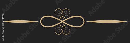 Elegant Golden Infinity Symbol Divider with Ornate Flourishes