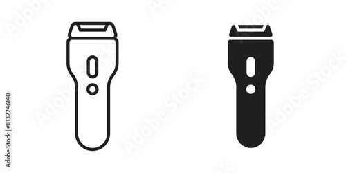 Trimmer icon symbol. Classic flat and linr style