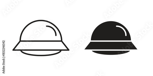 UFO icon symbol. Classic flat and linr style