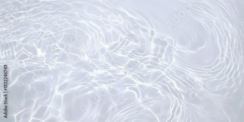 Clear white water surface texture with natural light ripples and reflections