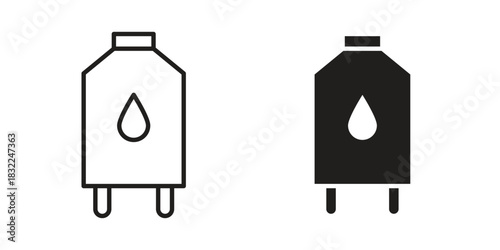 Water tank icon symbol. Classic flat and linr style
