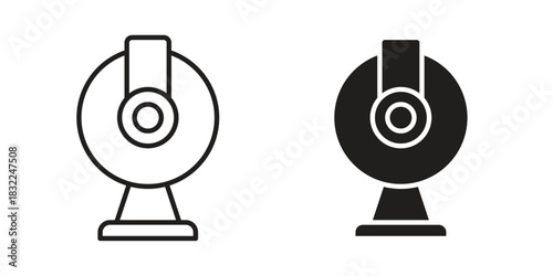 Webcam icon symbol. Classic flat and linr style
