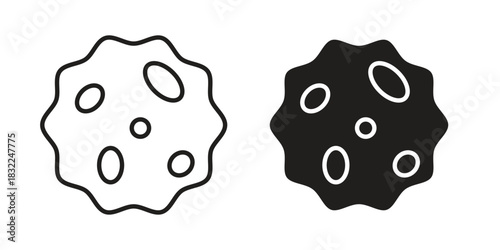 White blood cell icon symbol. Classic flat and linr style
