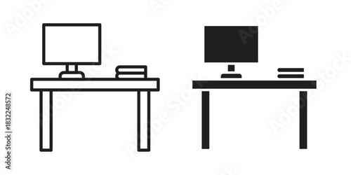 Workspace icon symbol. Classic flat and linr style