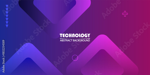 Neon Gradient Geometric Abstract Background. Modern creative trendy design in vector illustration