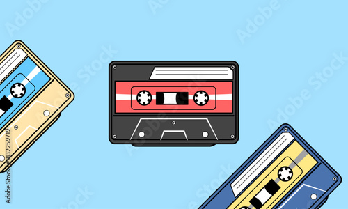 vector illustration of cassette