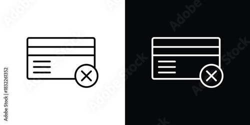 Credit limit icon line drawing clipart symbol. Vector illustration