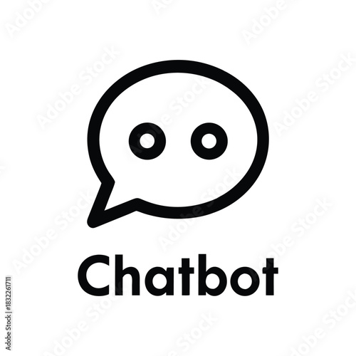 Chatbot Minimal Vector Icon Speech Bubble Typing Dots