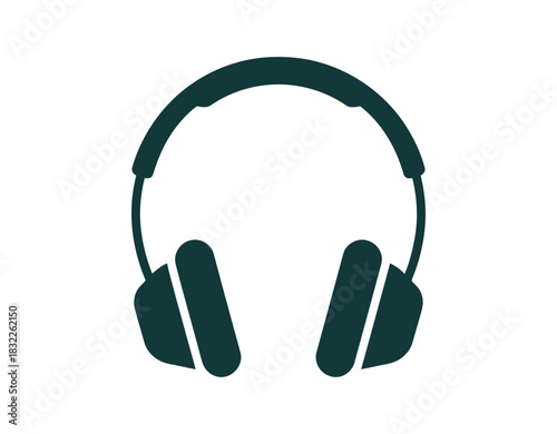 Headphones vector illustration audio listening music device accessory sound design icon