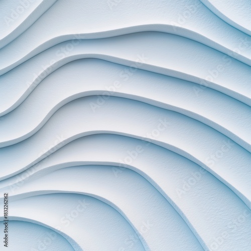 Light Blue Wavy Layers - Minimalist Abstract Design ,Texture ,Background