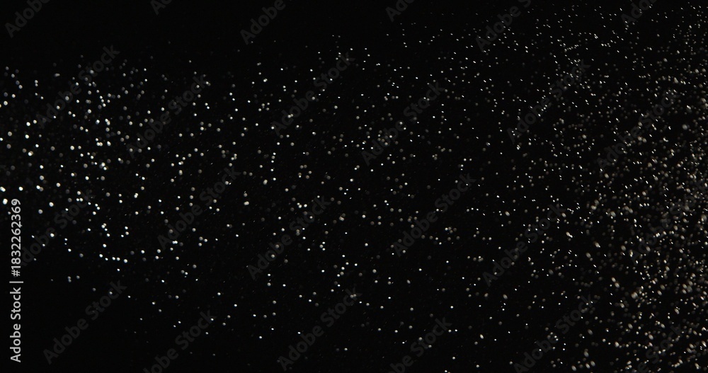 Obraz premium Abstract Black Background with White Light Particles