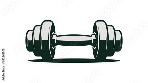 Dumbbell weight training fitness gym workout exercise lifting strength equipment icon