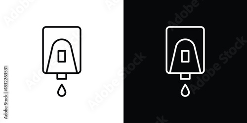 Electrical soap box icon line drawing clipart symbol. Vector illustration