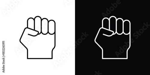 Empowerment icon line drawing clipart symbol. Vector illustration