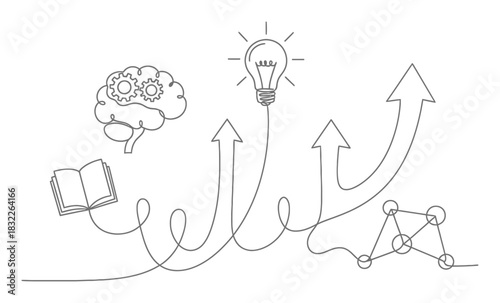 Continuous Line Art Skill Development Training, Minimalist Single Line Drawing