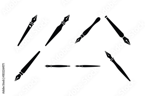 Wrench and Spanner Silhouette Vector Set