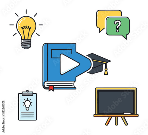Educational Video Tutorial Icon Design
