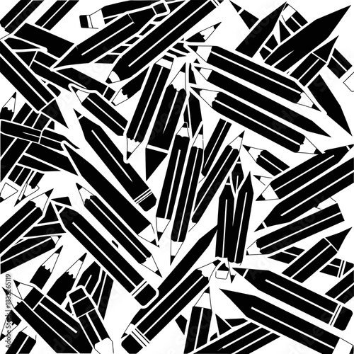 Black and white pencil drawing graphic design background for school art and office supplies 100 character