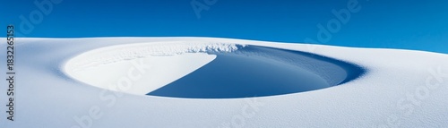 Snow Hole Minimalist Landscape, nature ,winter