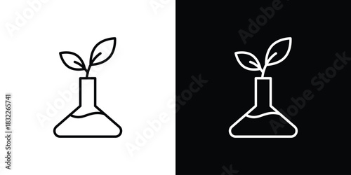 GMO icon line drawing clipart symbol. Vector illustration