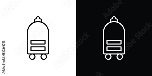 Hotel service icon line drawing clipart symbol. Vector illustration