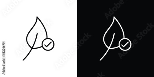 Hypoallergenic tested icon line drawing clipart symbol. Vector illustration