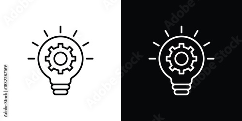 Innovation icon line drawing clipart symbol. Vector illustration