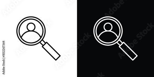 Job vacancy icon line drawing clipart symbol. Vector illustration