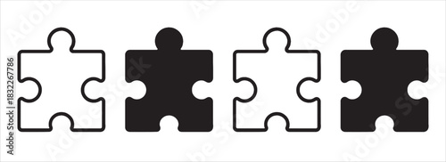 Puzzle Icon for Brain Teasers, Educational Games, and Problem-Solving Activities Graphics