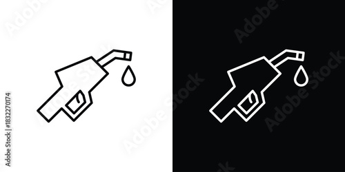 petrol icon line drawing clipart symbol. Vector illustration